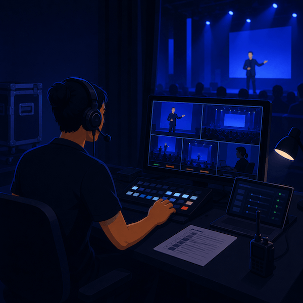 Run-of-show template for live streams (with cue sheet and comms plan)